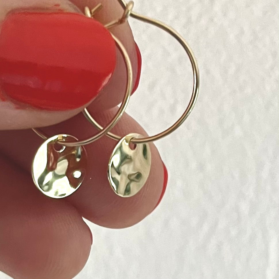 Hammered Disc Earrings
