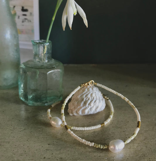 Beaded Pearl Bracelet