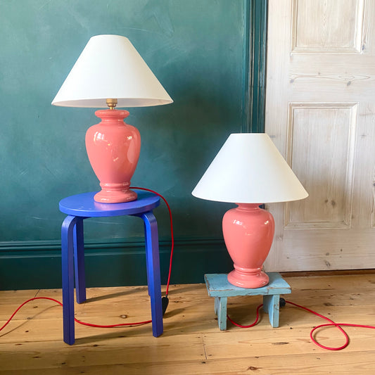 Vintage Pink Ceramic Table Lamp