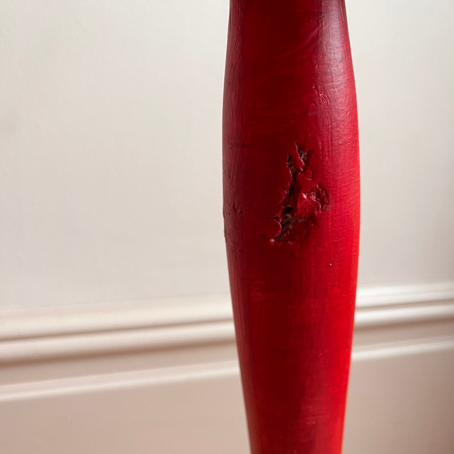 Vintage Rustic Red Painted Stool