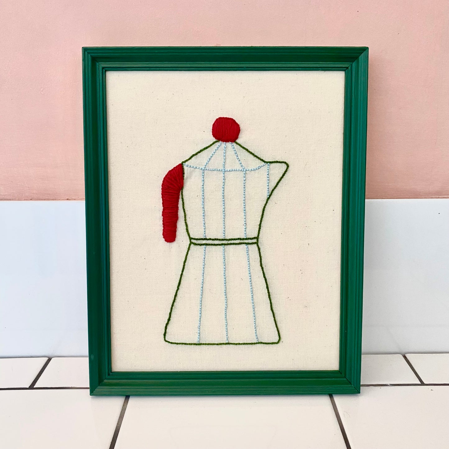 Embroidered Line Drawings Wall Art