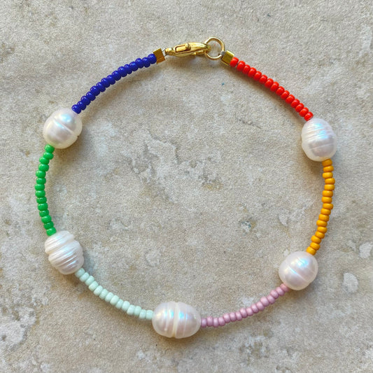 Beaded Pearl Bracelet