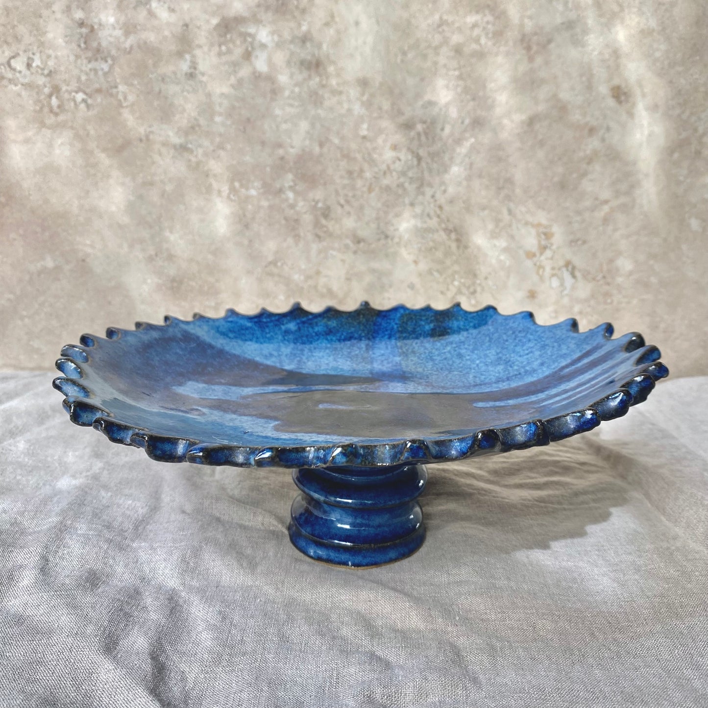 Studio Pottery Footed Serving Bowl