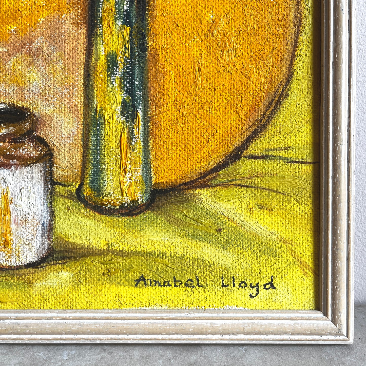 Vintage 1980s Original Still Life Oil Painting on Board