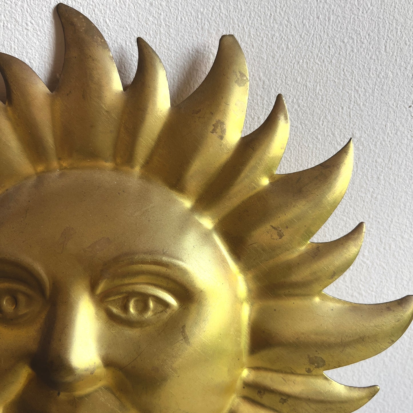 Vintage Gold Sunburst Wall Hanging