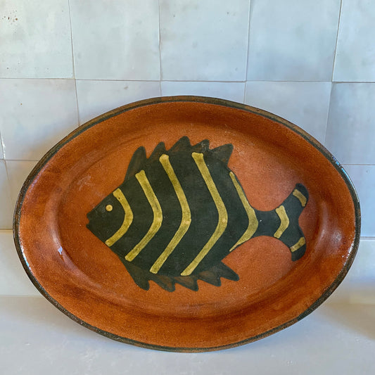 Vintage Terracotta Fish Dish