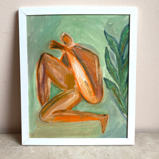 Original Mid-Century Style Abstract Oil Painting on Board