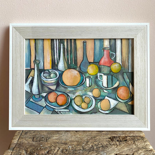 Original Still Life Cubist Oil Painting