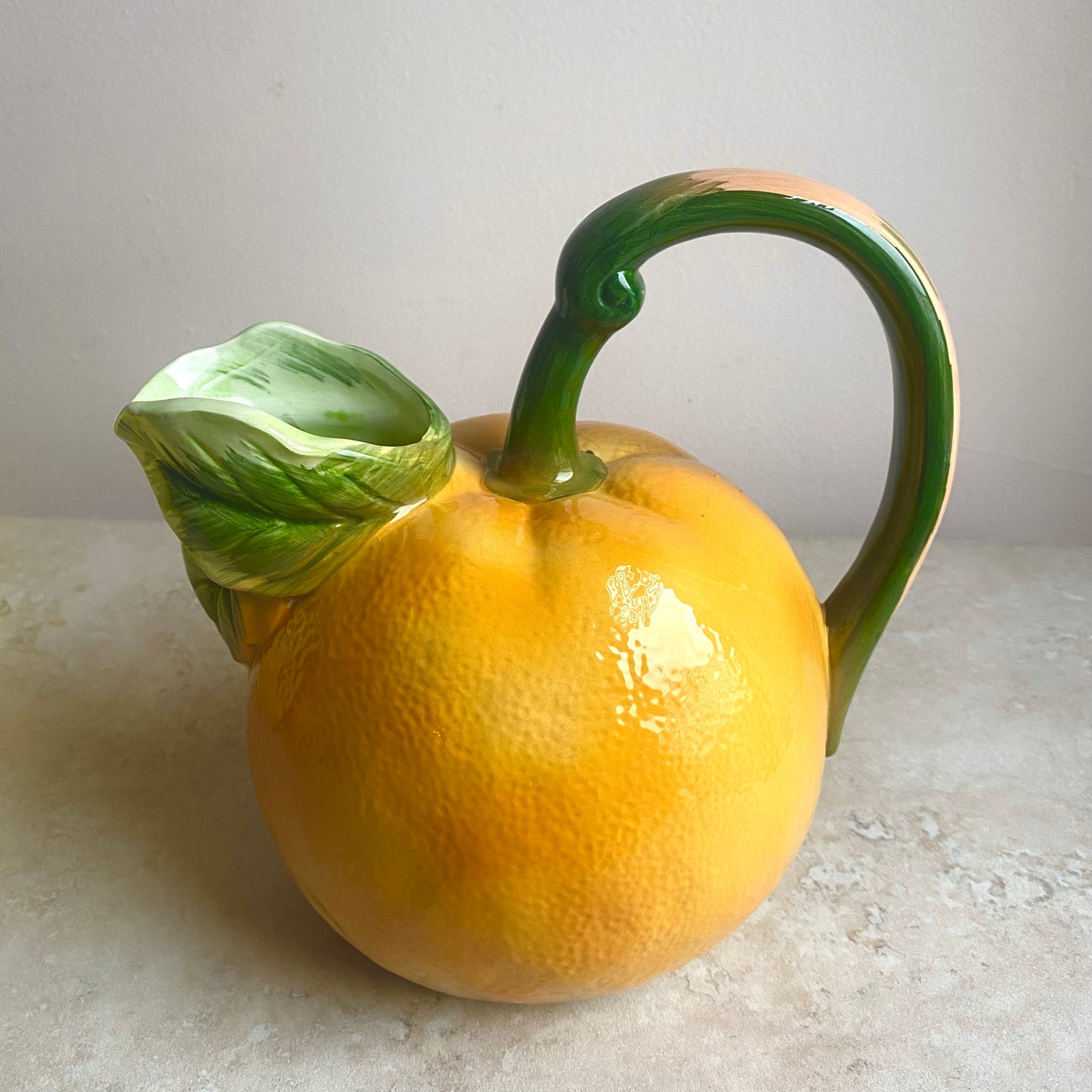 Vintage Citrus Fruit Ceramic Jug