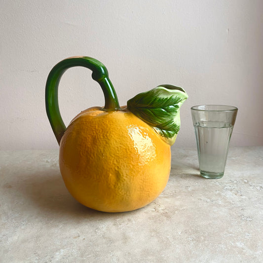 Vintage Citrus Fruit Ceramic Jug