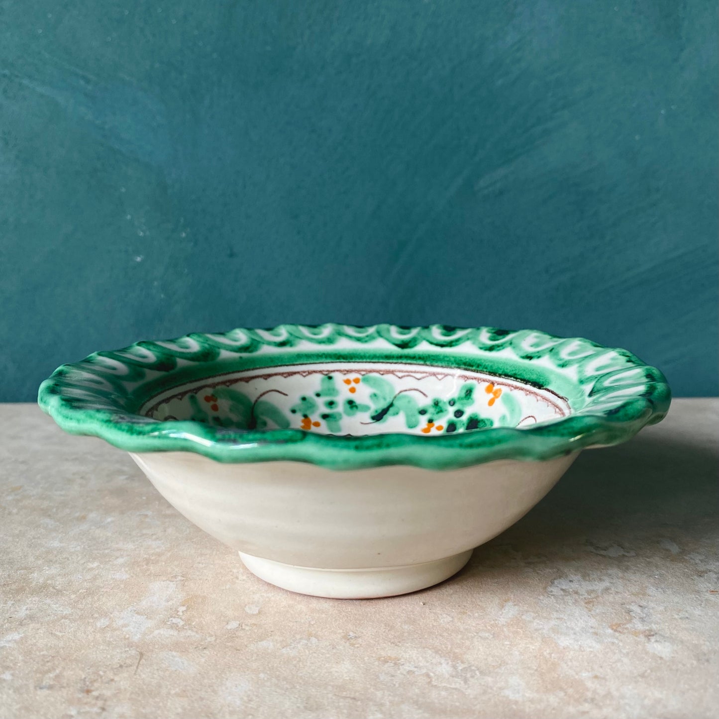 Vintage Hand-Painted Spanish Ceramic Bowl