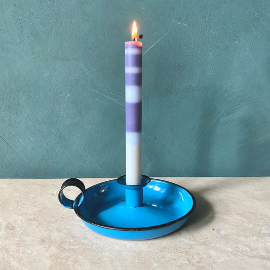 Antique 1920s Enamelware Candle Holder