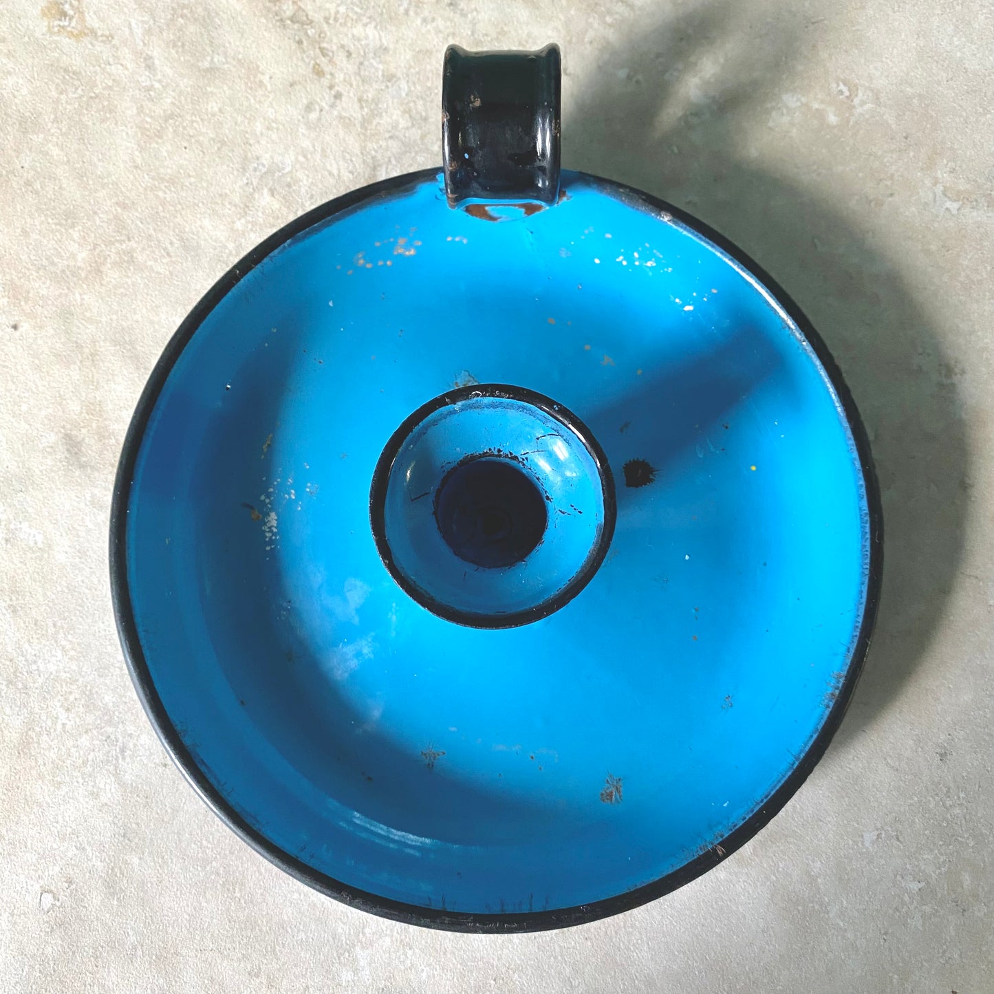 Antique 1920s Enamelware Candle Holder