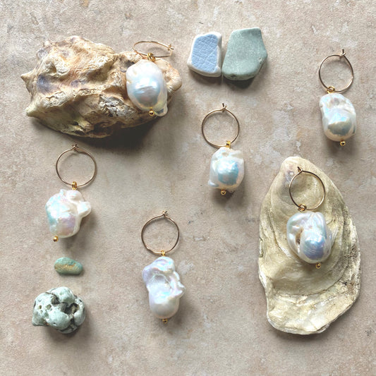 Large Freshwater Pearl Earrings