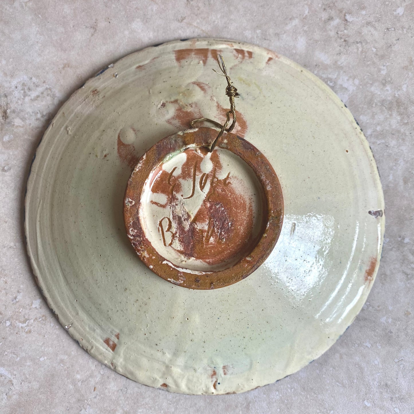 Mid-Century Spanish Art Pottery Fish Wall Plate