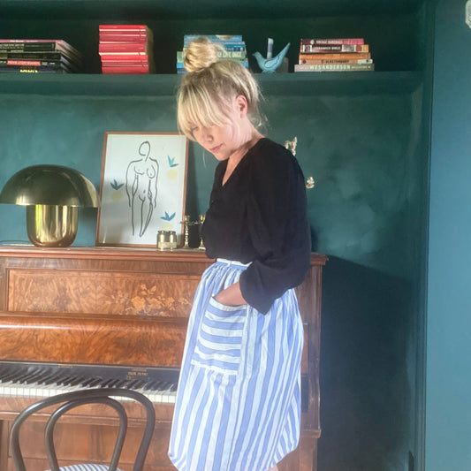 1980s Vintage Striped Skirt Size S