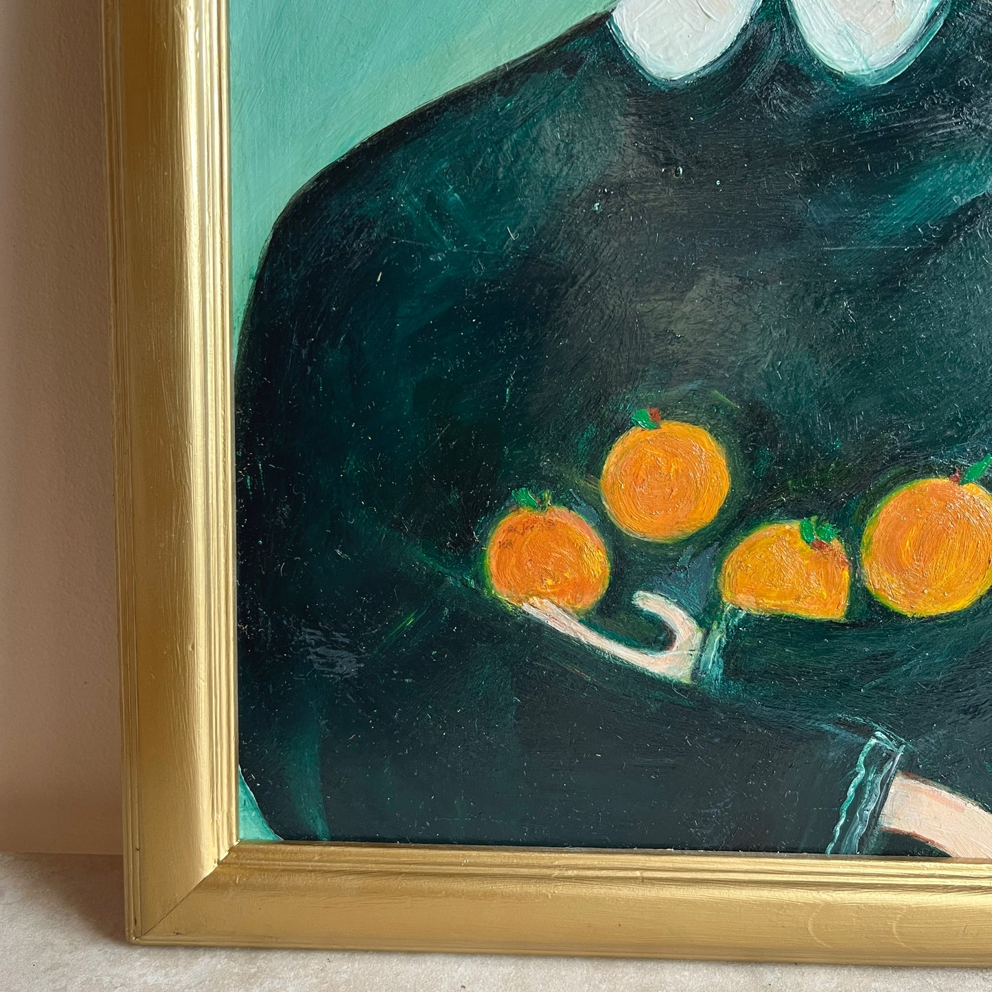 Original Mid-Century Style Figurative Oil Painting