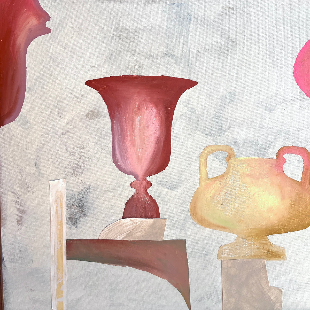 Red Ruby Sky - Mixed Media on canvas