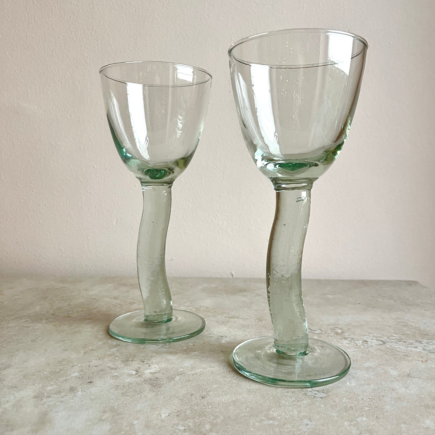 Squiggly Wine Glasses set of two