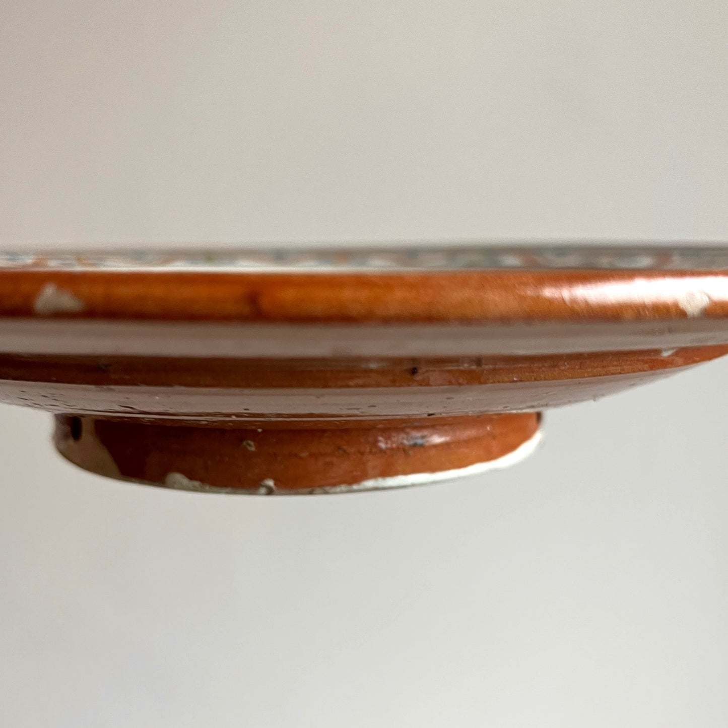 Vintage Moroccan Hand-Painted Ceramic Plate