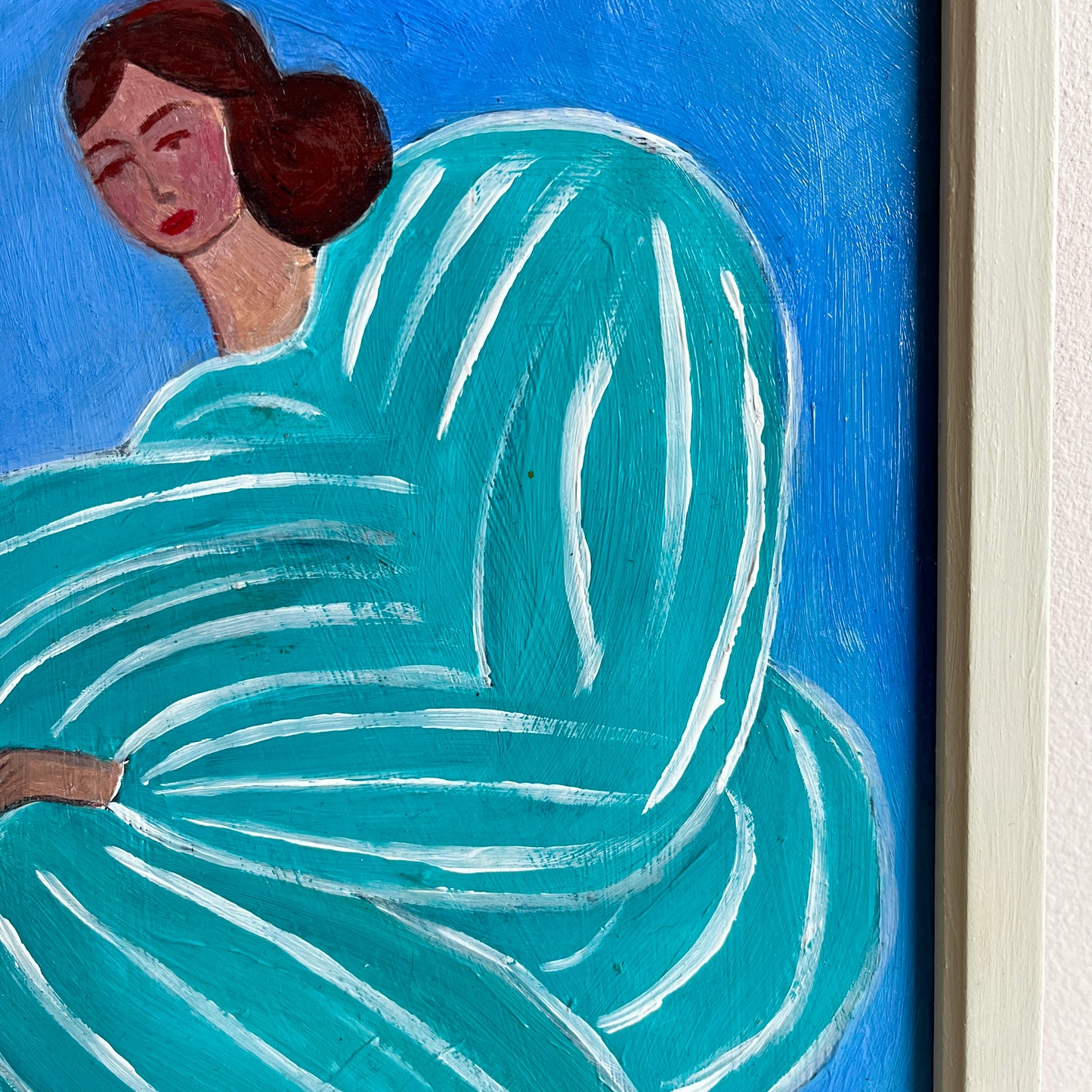 Original Mid-Century Style Figurative Oil Painting