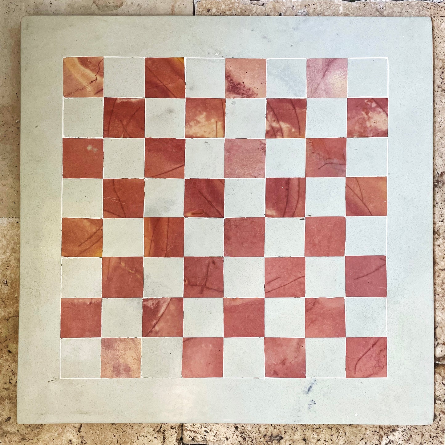 Vintage Carved Soapstone Chess Set