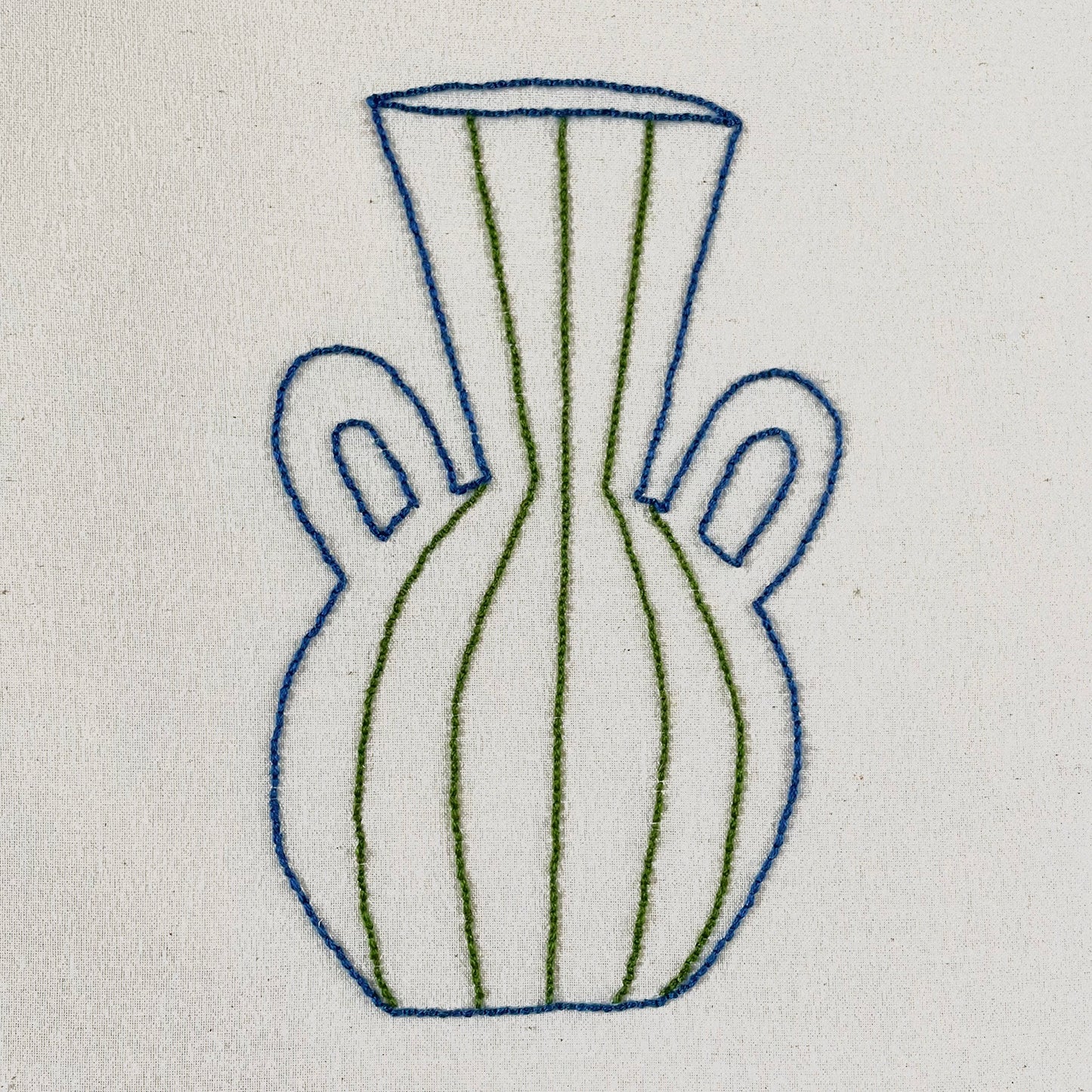 Embroidered Urn Wall Hanging