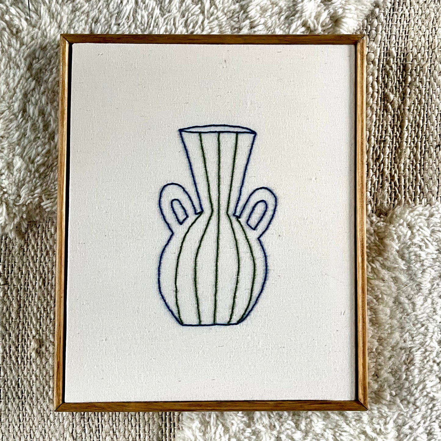 Embroidered Urn Wall Hanging