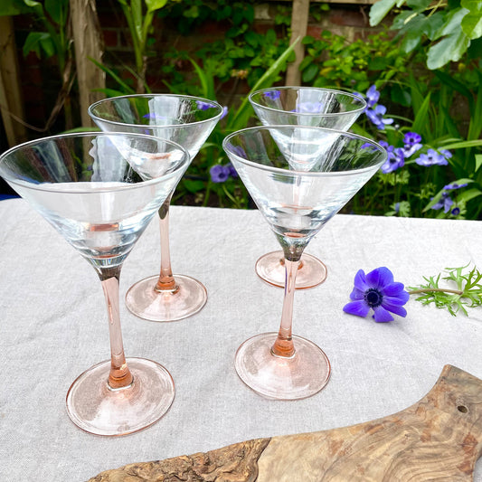 Vintage French Luminarc Martini Glasses