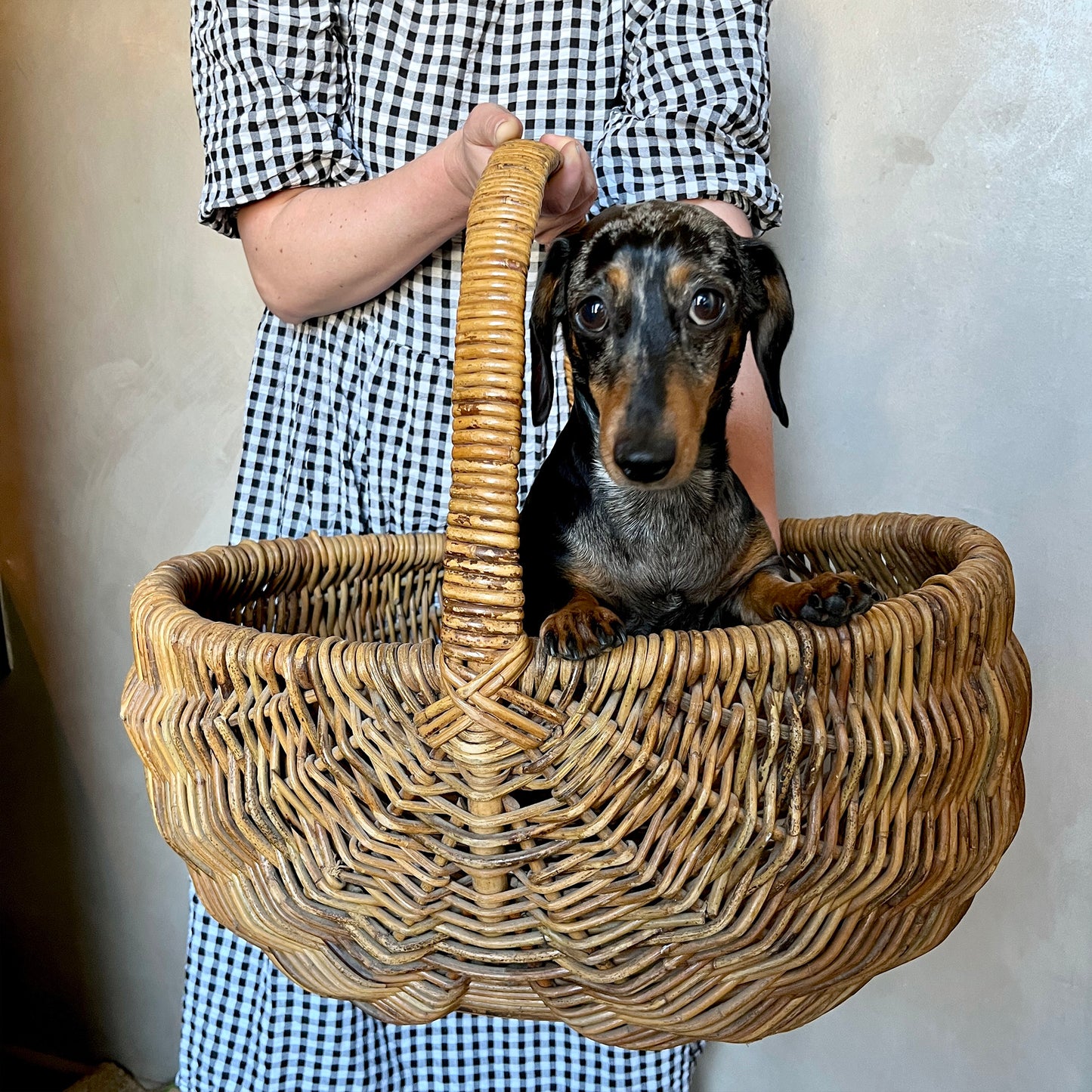 Vintage Oversized Wicker Basket