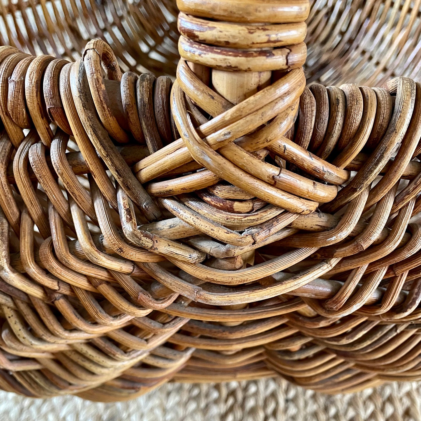 Vintage Oversized Wicker Basket