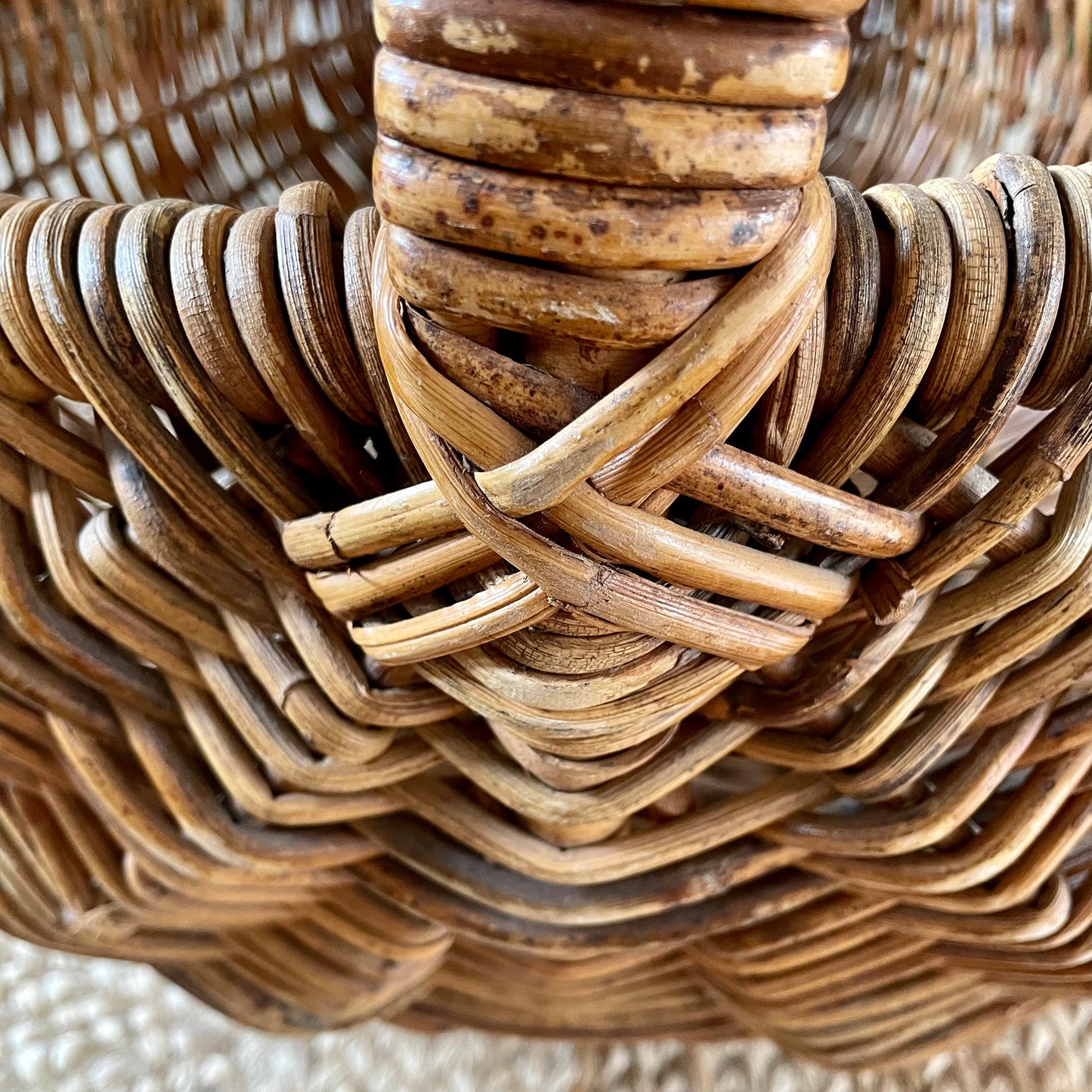 Vintage Oversized Wicker Basket