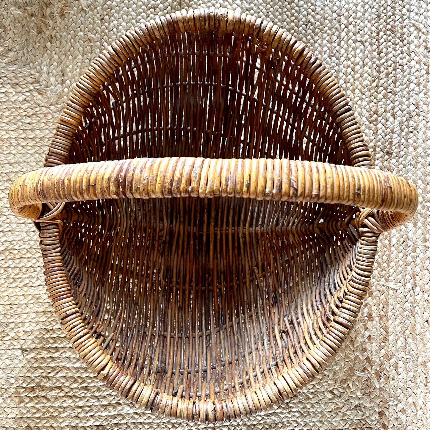 Vintage Oversized Wicker Basket