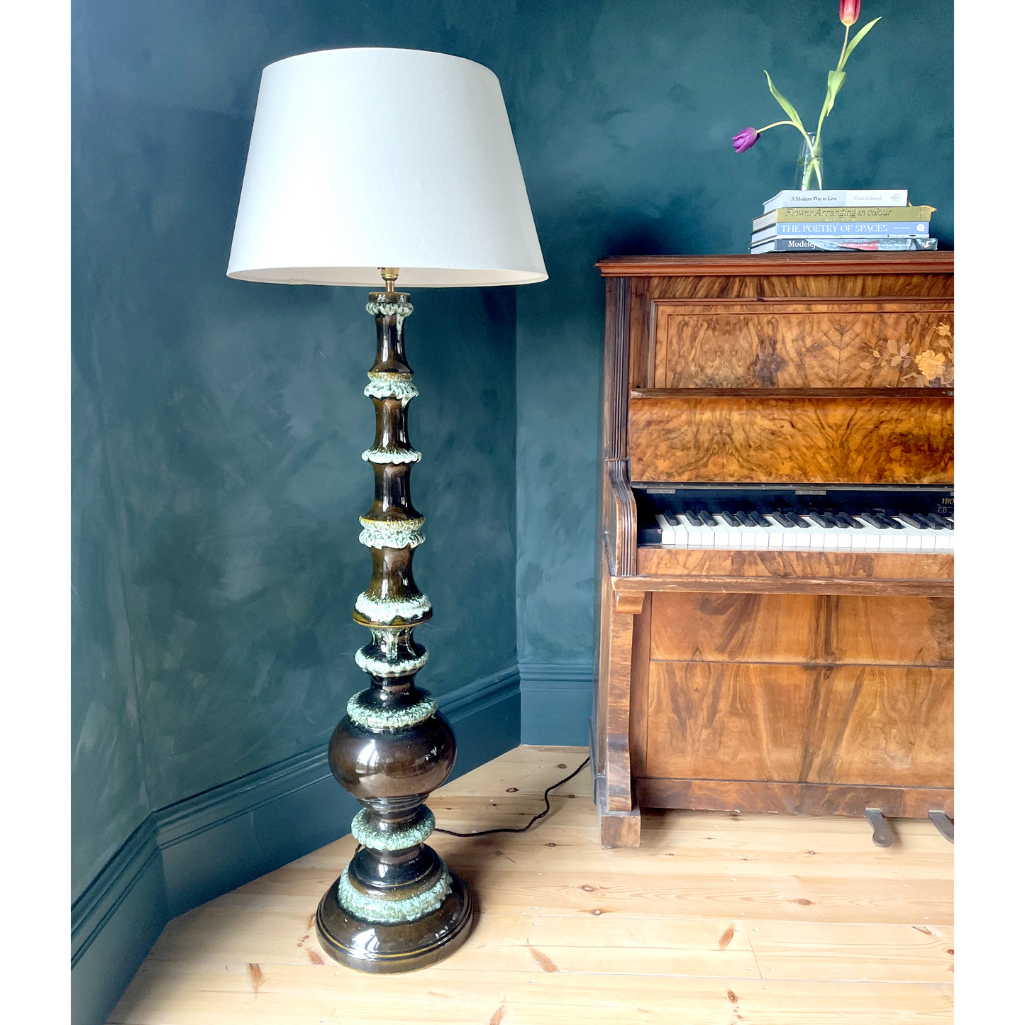 Mid-Century West German Ceramic Lava Floor Lamp