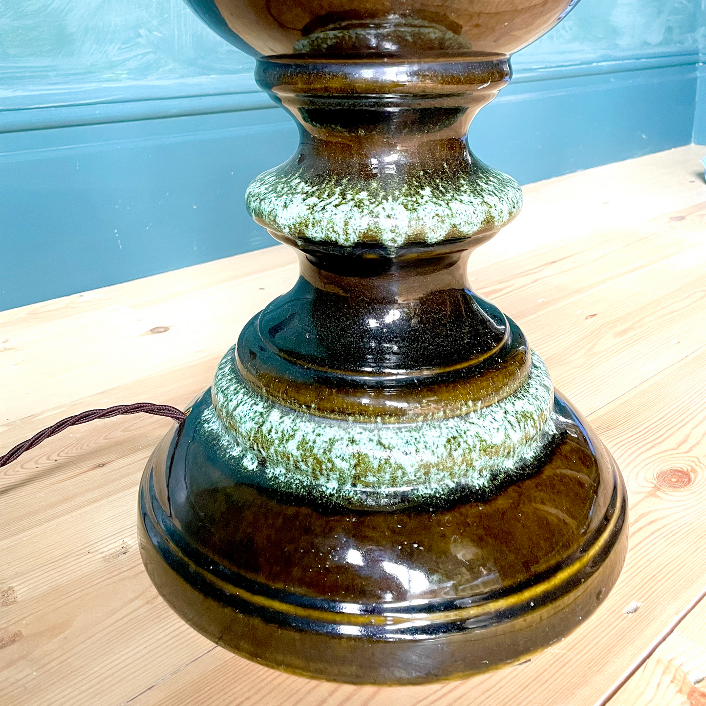 Mid-Century West German Ceramic Lava Floor Lamp