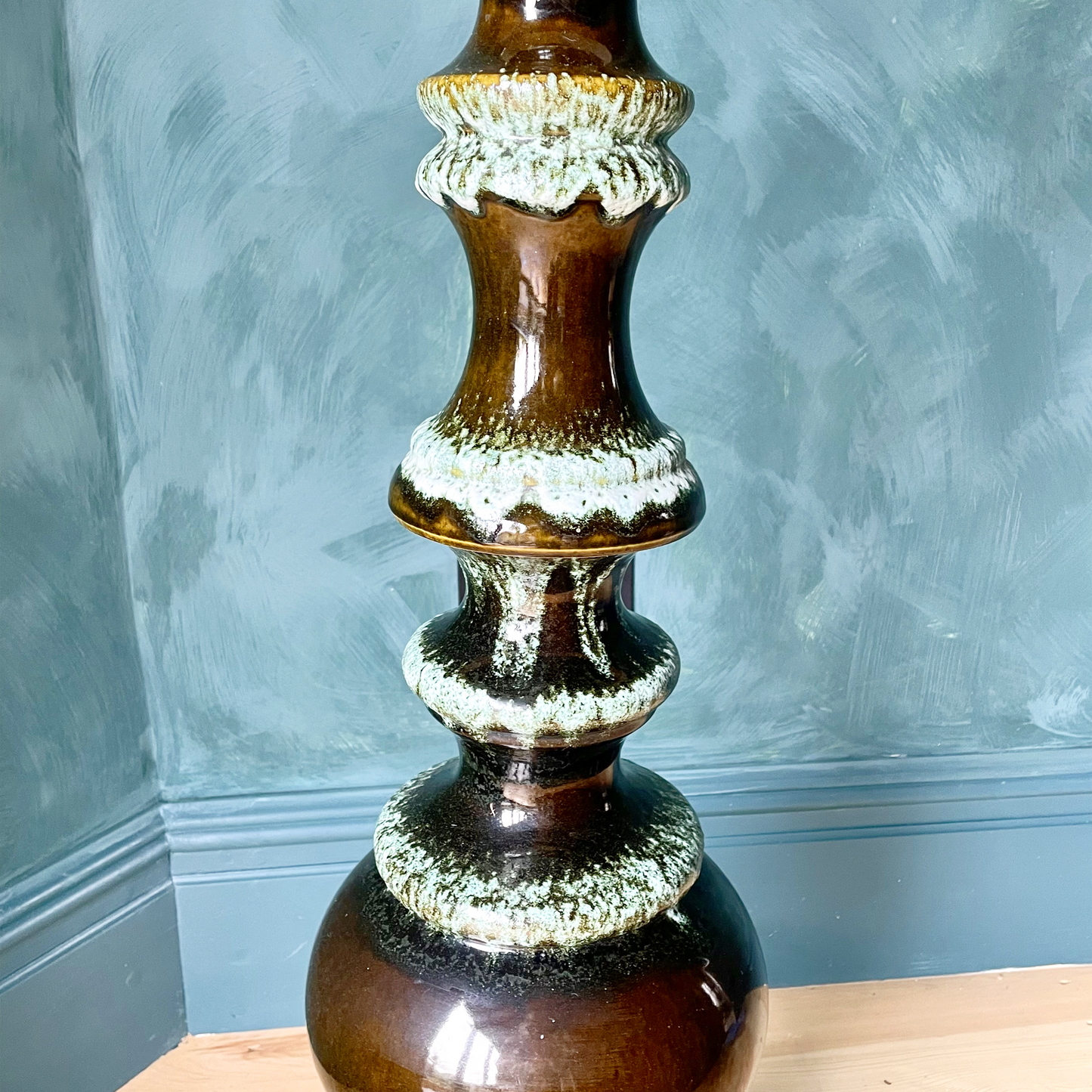 Mid-Century West German Ceramic Lava Floor Lamp