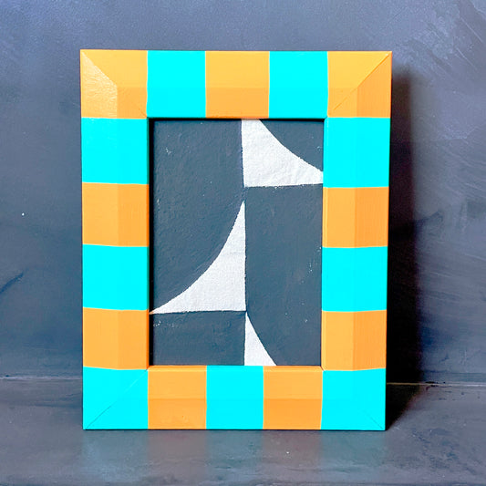 Marigold Striped Upcycled Picture Frame