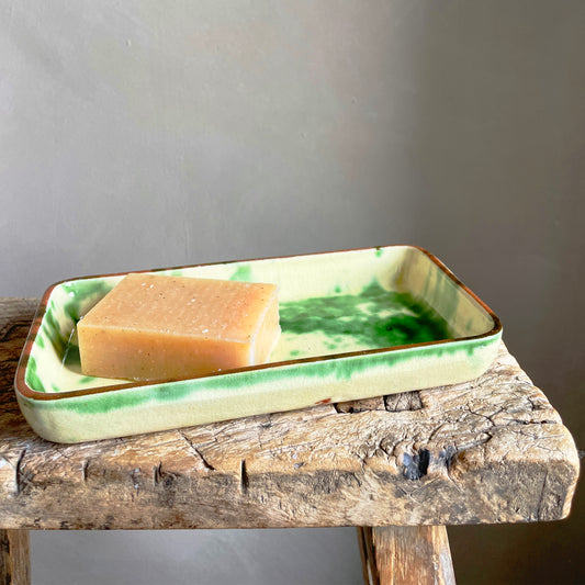 Vintage Terracotta Glazed Dish