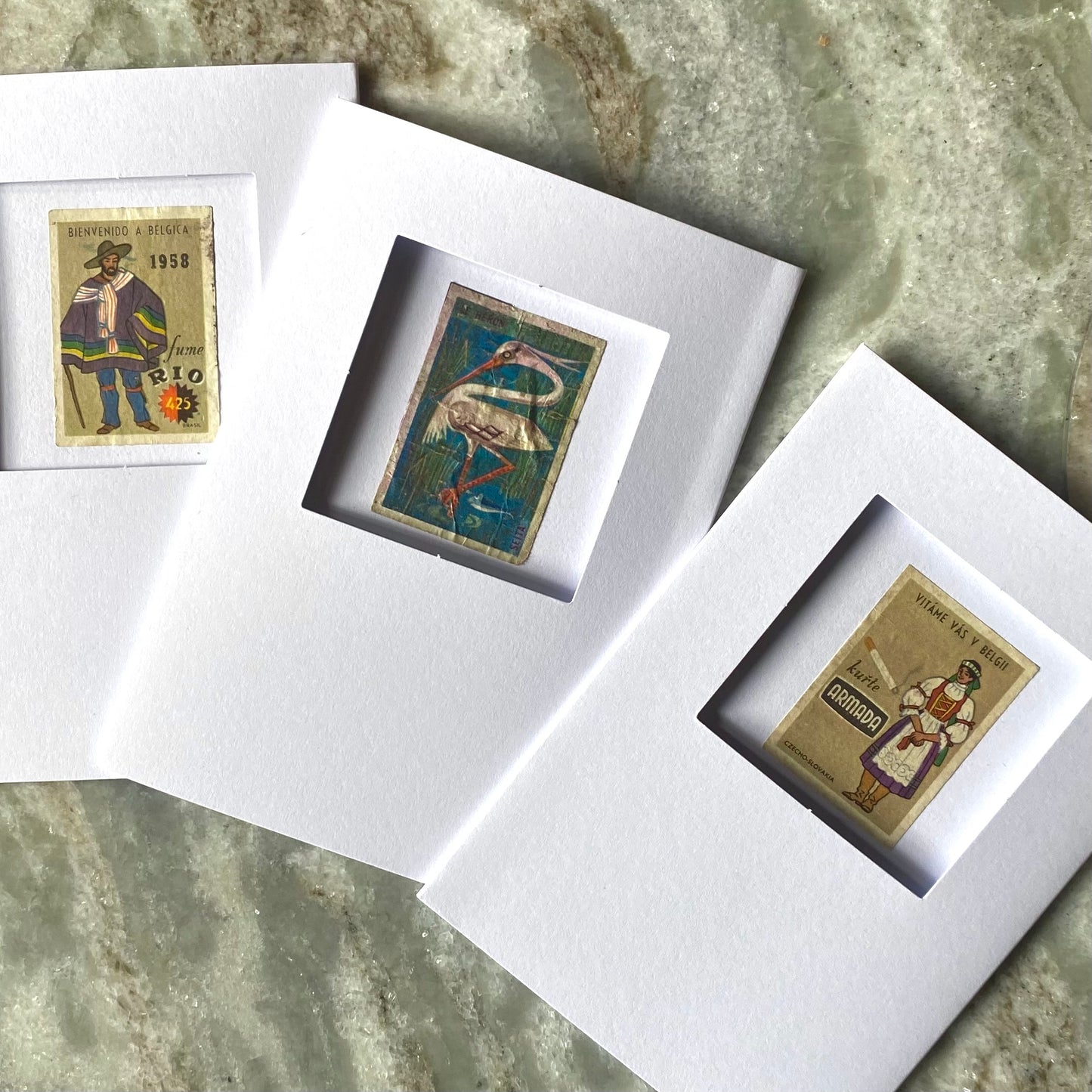 Vintage Matchstick Box Greeting Cards