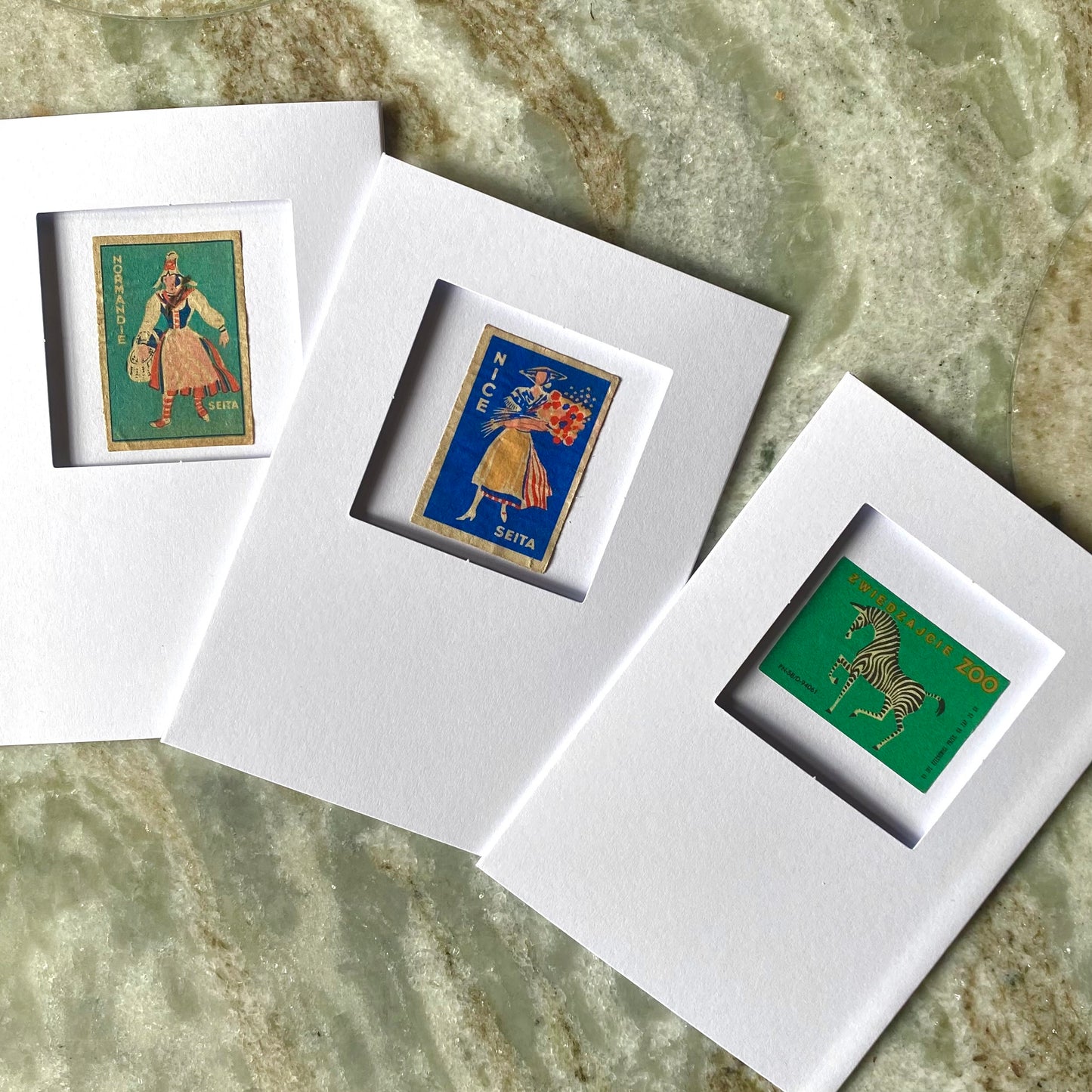 Vintage Matchstick Box Greeting Cards