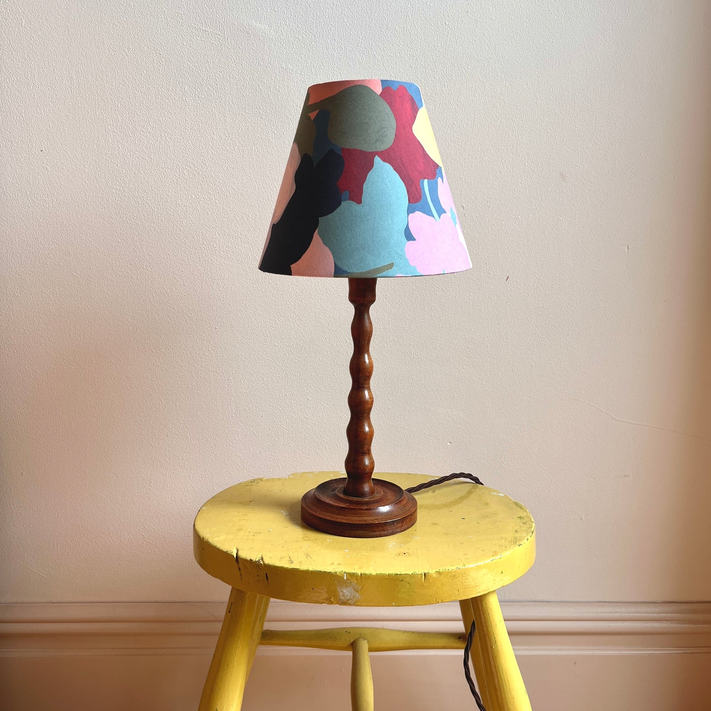 Vintage Table Lamp with Liberty London lampshade