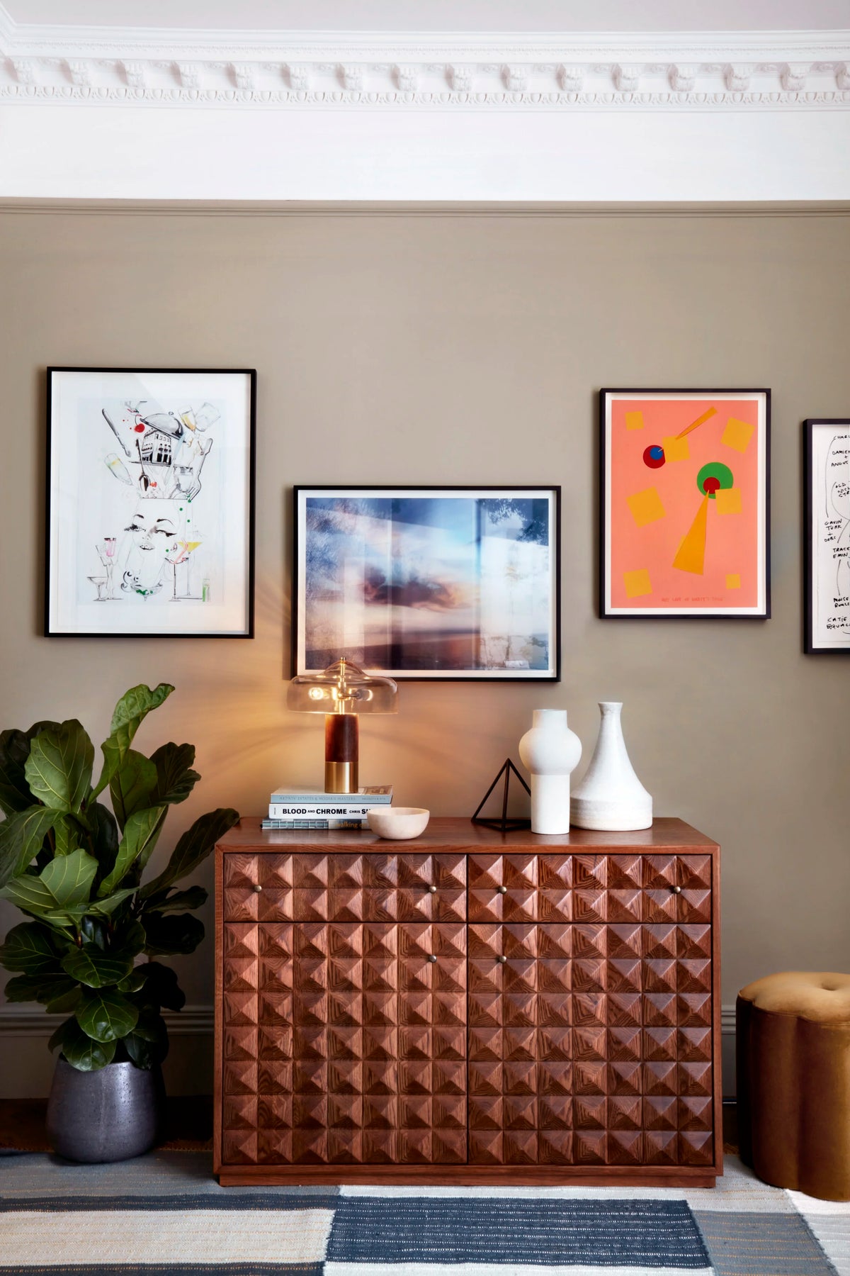 Interior and art styling by Ida Jacobsson-Wells for Soho Home Editions, featuring contemporary limited-edition artworks and Soho Home furniture