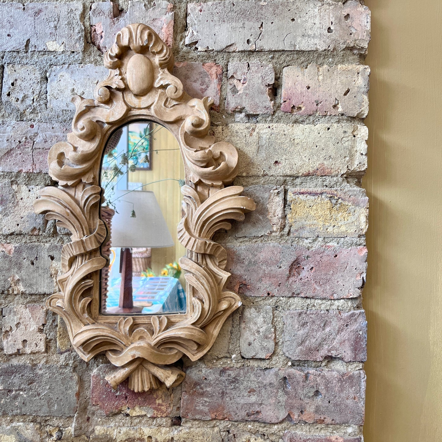 Antique Framed Baroque Rococo Revival Wall Mirror