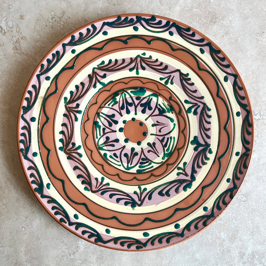 Spanish Sanguino Hand-Painted Terracotta Wall- Plate