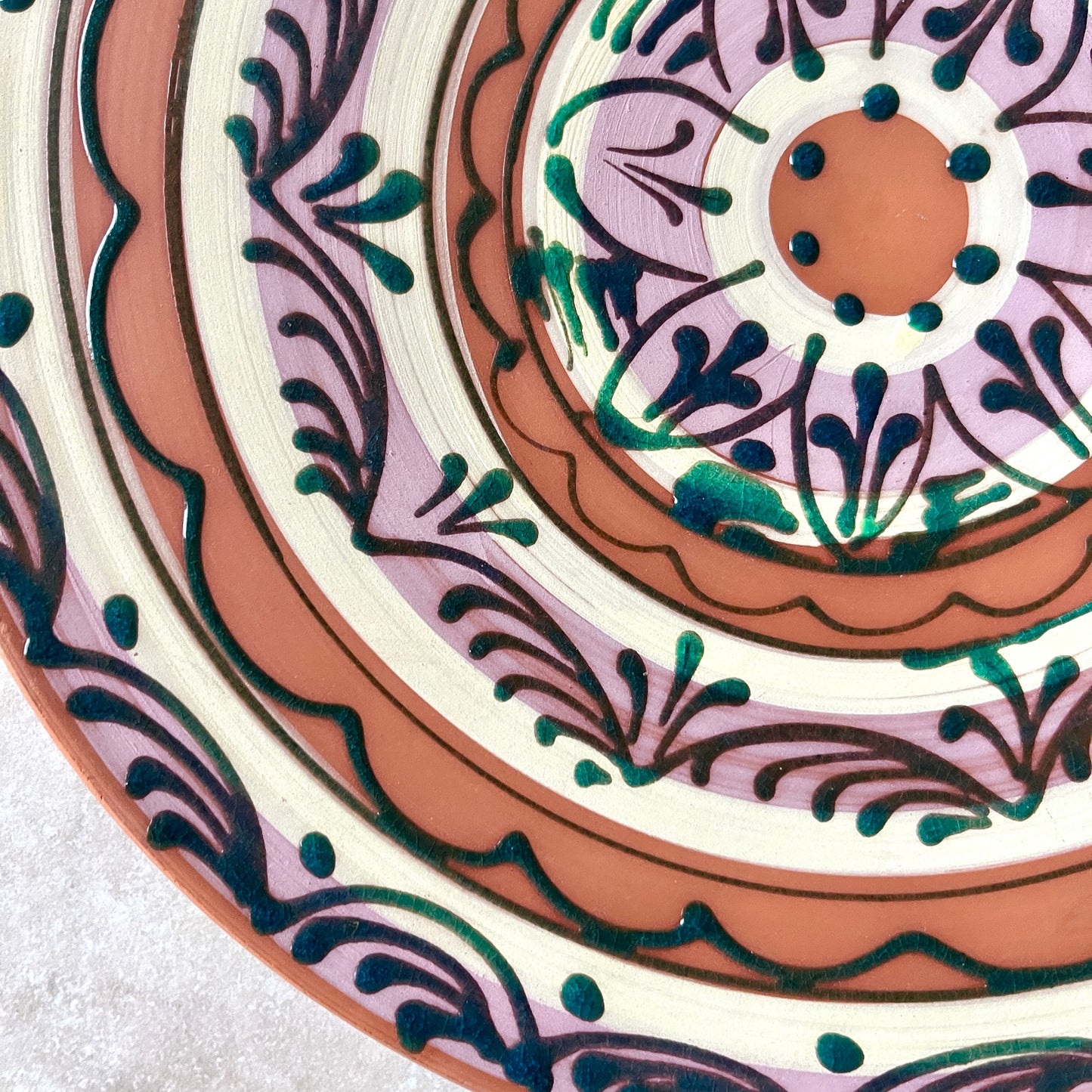 Spanish Sanguino Hand-Painted Terracotta Wall- Plate