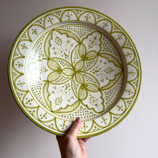 Moroccan Hand-Painted Ceramic Serving Bowl