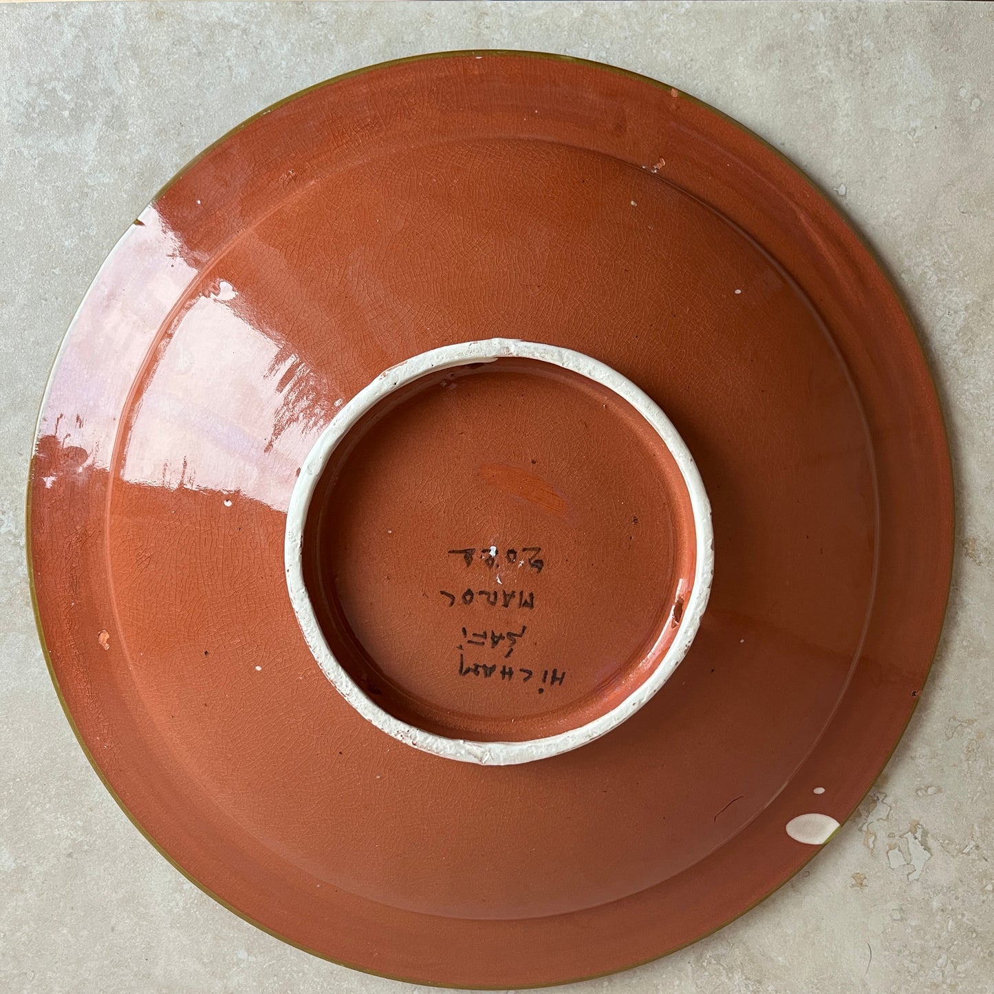 Moroccan Hand-Painted Ceramic Serving Bowl