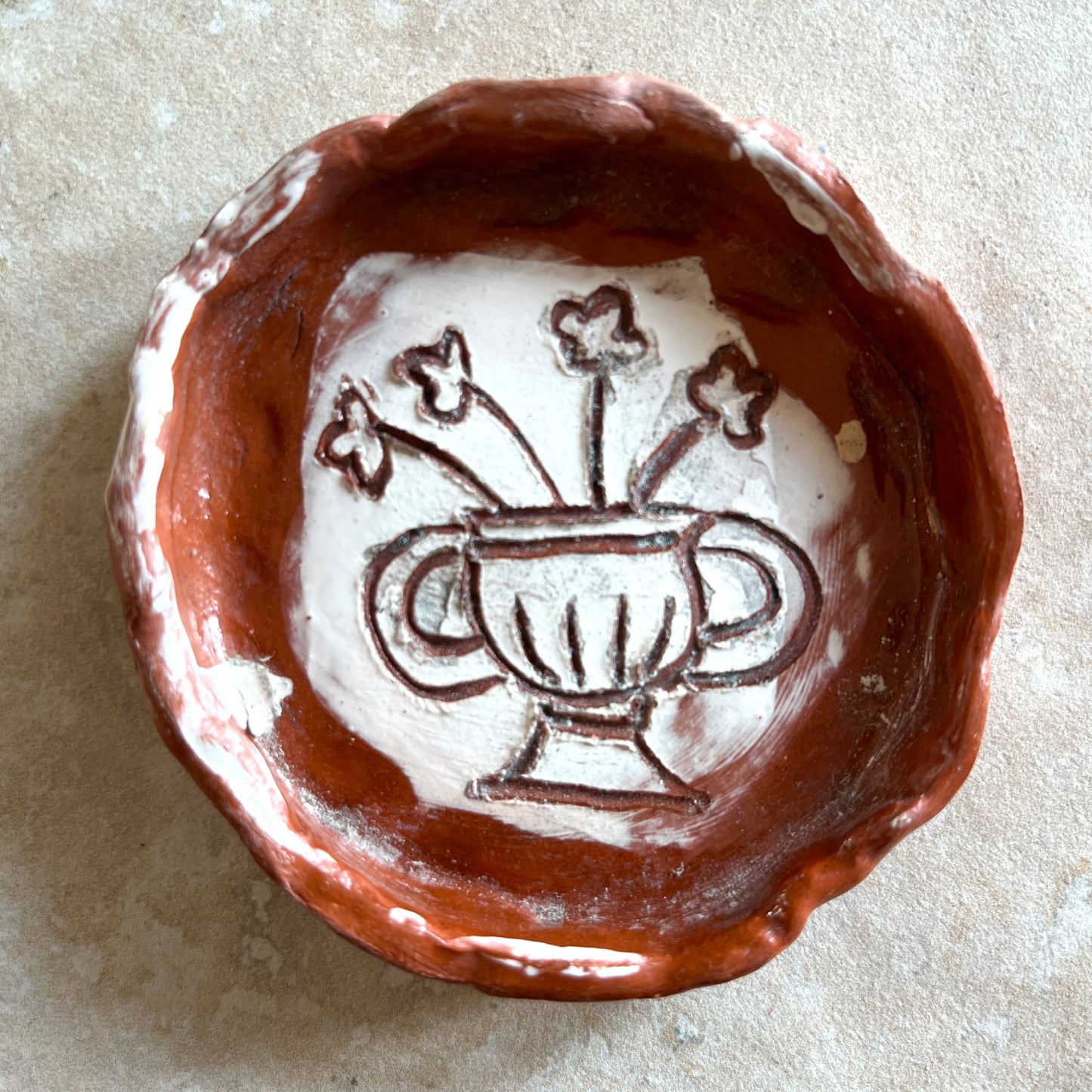 Handmade ceramic tiles/ trinket dishes