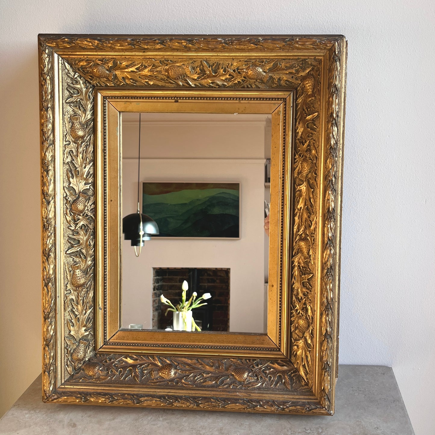 Antique Ornate Gilt Framed Wall Mirror