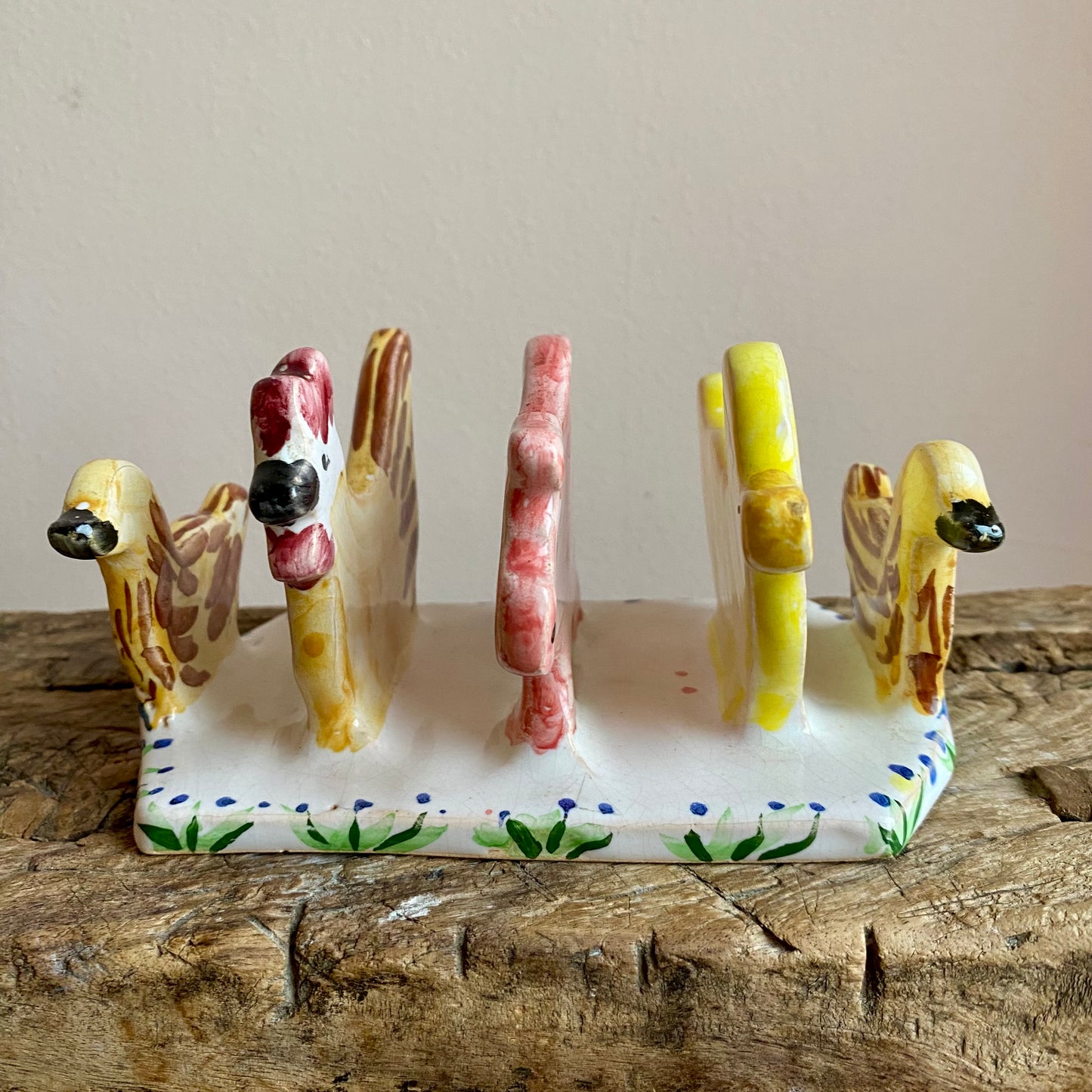 Vintage Studio Pottery Farm Animal Toast Rack